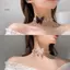 H Ankmp Necklace Nhiều Lớp Ngọc Trai Hình Bướm, Phù Hợp Làm quà Tặng hoặc Phụ Kiện Cưới