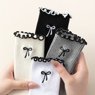 Tất Pilates NICOLOO, Tất tập Yoga Cotton chống trượt, Tất ống giữa thấm mồ hôi có độ đàn hồi cao chuyên nghiệp dành cho nữ