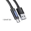 Cáp USB C 120W tốc độ nhanh btsg có nút tắt và đèn báo tự động để sạc nhanh