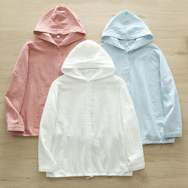Sẵn sàng - Áo sơ mi nữ cotton, áo khoác ngắn và cardigan mềm mại cho mùa hè