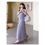 Bộ đồ bà bầu mùa hè gồm vest dệt kim và khăn choàng mỏng từ cotton nguyên chất