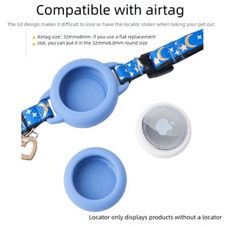 Vòng cổ thú cưng AirTag Phát sáng trong bóng tối Cổ có thể điều chỉnh cho mèo và chó nhỏ với vỏ bảo vệ Apple AirTag