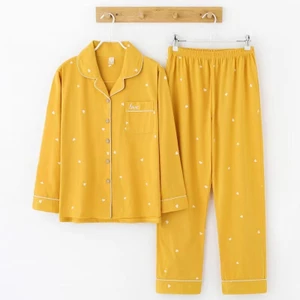 Shop Nữ Cotton Nguyên Chất Mẹ Trung Niên Tay Dài Xuân Thu Cotton Phù Hợp Với Cardigan Mỏng Trung Niên Người Cao Tuổi Bộ Đồ Ngủ