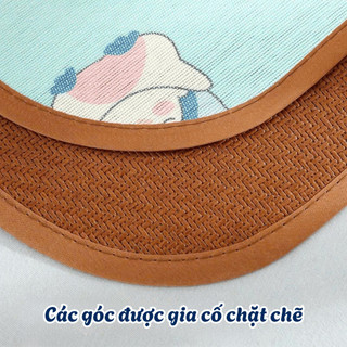 Chiếu Mây Điều Hòa Cho Bé Lụa Lạnh Cao Cấp, Thảm Làm Mát Thoáng Khí, Chống Nóng Lưng An Toàn Cho Trẻ