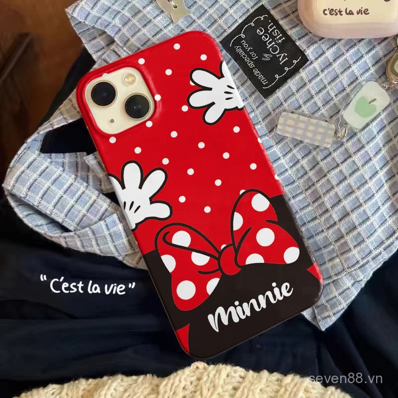 Ốp Điện Thoại Thích Hợp Cho iPhone 7 8 X XS XR XSMAX 11 12 13 14 15 16 17 Pro max Plus Air Original Red Minnie Vỏ Bảo Vệ Chống Sốc Bao Gồm Tất Cả S5OM