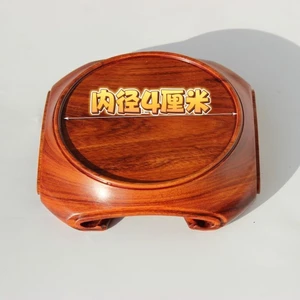 Gỗ Mun Coaster Khắc Thủ Công Tượng Phật Vật Trang Trí Đế Gỗ Vuông Tròn Gỗ Chắc Chắn Toki Đế Đá 91HA