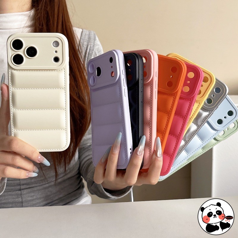 CandyColor Down Jacket Ốp Điện Thoại Samsung Galaxy A56 A55 A54 A53 A52 A52S A36 A35 A34 A26 5G 4G Vỏ Sang Trọng Dễ Thương Đơn Giản Ins Phong Cách Mùa Xuân Vỏ Mềm Tươi