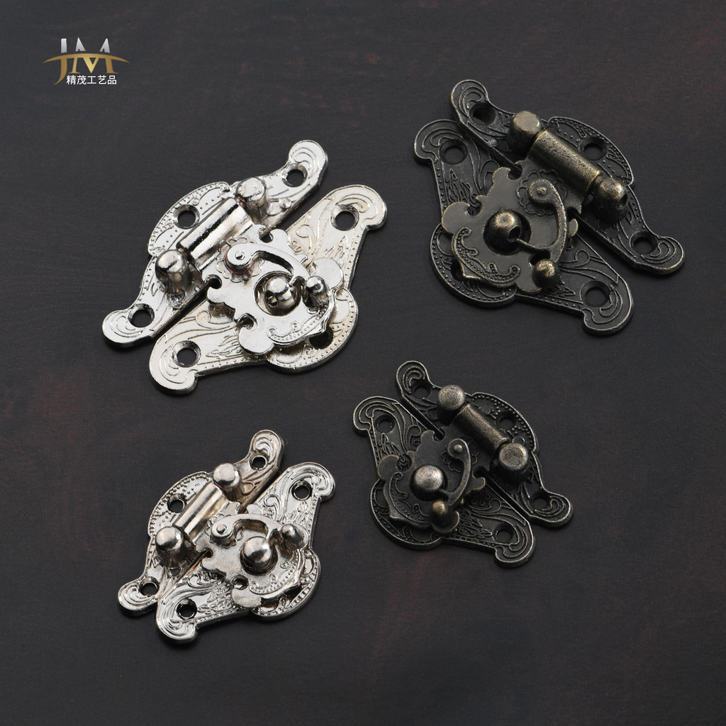 Phần cứng Mới Trung Quốc Khóa Hành Lý Cổ Phụ Kiện Hành Lý Hợp Kim Hộp Rượu Bản Lề Trang Trí Phần Cứng Khóa Khóa GHHK