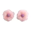 Bông Tai giả vải Voan Organza họa tiết hoa - Phong cách cổ điển phù hợp mọi dịp