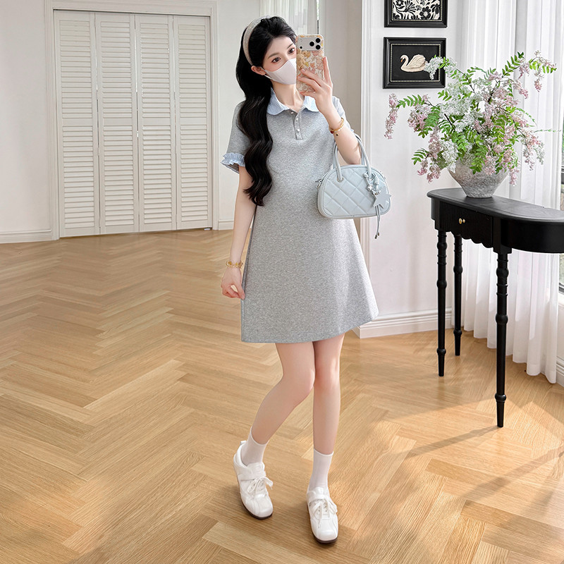 Váy bà bầu mùa hè dáng rộng dáng rộng dáng rộng thường ngày