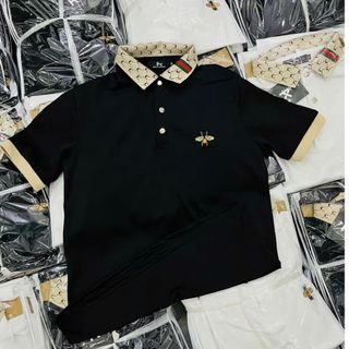 Áo polo nam hai màu cổ dệt thêu ong sắc nét sao, chất liệu dệt kim độc đáo, phong cách basic ấn tượng.