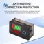 Đèn báo điện áp kỹ thuật số DC 8-100V cho pin Lithium chì 12V / 24V / 36V / 48V Công tắc chống đảo ngược hai dây A