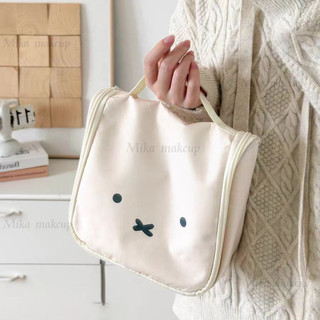 Túi Đựng Mỹ Phẩm Dễ Thương Mi Bunny Túi Đựng Mỹ Phẩm Đơn Giản Màu Trơn Hoạt Hình Dễ Thương Dung Tích Lớn Di Động Treo Loại