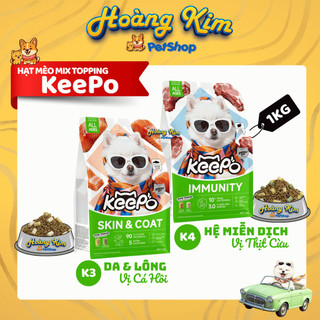 Thức Ăn Cho Chó Mọi Lứa Tuổi Keepo K3 K4 Gói 1KG – Hạt Mix Thịt Sấy Đông Khô Freeze-Dried Cao Cấp