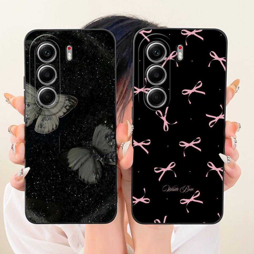 Dành Cho Tecno Camon 40 40Pro 4G 5G CM5 CM6 CM7 Ốp Điện Thoại Hoa Cúc Hoa Bướm Nơ Họa Tiết Vỏ Silicon Lỏng Ốp Lưng