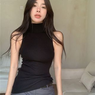 Áo Ba Lỗ Nữ Lưng Đẹp Cổ Lửng Không Tay Form Ôm Quyến Rũ Mùa Hè