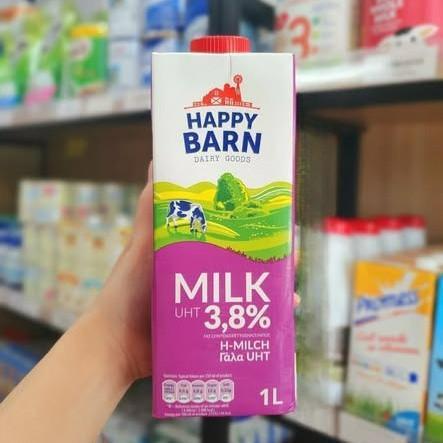 Sữa tươi Nguyên Kem Happy Barn 3,8% 1L Thơm Ngon, Nguyên Liệu Pha Chế Chuẩn Vị