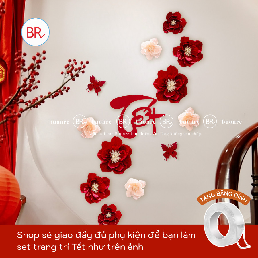 [hỏa tốc hcm][SIÊU RẺ] Set nguyên liệu trang trí tết Đón Xuân Vượng Phát - Phụ kiện tết nhà cửa,quán cà phê,lớp học