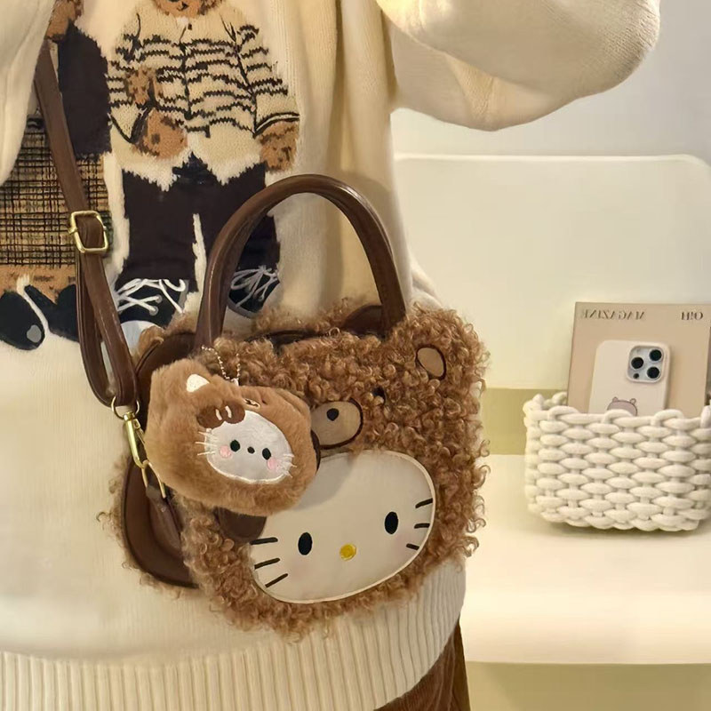 GC2 Phong Cách Hàn Quốc Retro Túi Xách Da Báo Hello Kitty Thiết Kế Thời Trang Và Đa Năng CG2