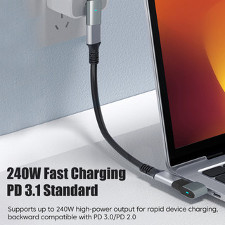 Elough 240W Loại C Nam Sang Loại C Adapter USB-C Nam Sang USB Loại C Nam Sạc Nhanh Chuyển Đổi Dữ Liệu