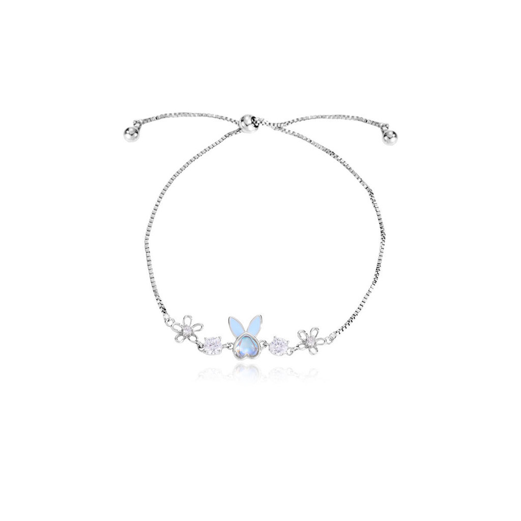 Vòng tay thỏ dễ thương Zircon đa năng đơn giản
