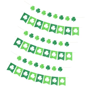 Treeling Shamrock Cờ Lanh Patrick Trang Trí Ngày Cỏ Ba Lá Họa Tiết Cờ Vòng Hoa