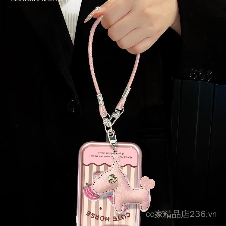 Pony Sticker Dây Thích Hợp Cho 17promax Vỏ Điện Thoại iphone15 Nữ Mới 16 Dễ Thương Chống Sốc 14
