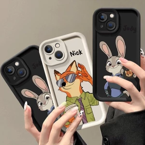 Tương thích với Xiaomi 14T 15T Pro Mi 9T Pro Poco C85 C75 C71 F6PRO M7 M6 4G Vỏ Điện Thoại Zootopia Nick Judy Cặp Đôi Silicon Mềm