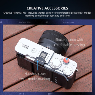 Dành Cho Fujifilm X-E5: tay cầm ngón tay chống trượt, bảo vệ hot shoe, phụ kiện máy ảnh