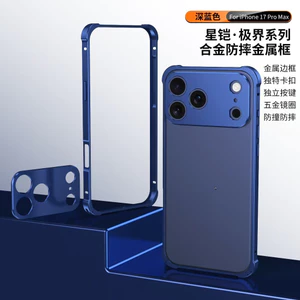Dành Cho iPhone 17 Air 17 16 14 14 13 12 Pro Max 17 Pro Hàng Không Hợp Kim Nhôm Ốp Lưng Điện Thoại Khung Kim Loại Bảo Vệ Ống Kính Vỏ Chống Sốc