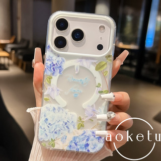 Thích hợp cho vỏ điện thoại iPhone 17, iPhone 16 Pro mờ, 17promax hút từ tính, 15promax bán trong suốt, 13 / 14 / 15 hoa trọn gói chống rơi
