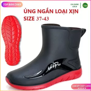 Giày đi mưa chống trượt chống thấm nước size 37-43 hàng nôi địa Trung, Ủng cao su ngắn, Ủng đi phượt
