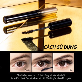 Mascara Browit Siêu Tơi Dày Gấp 3 Lần, Chất Đen Đậm Không Vón Cục  Lift & Lock Mascara Sexy Black