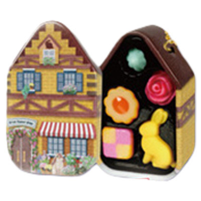 [BTF] Đồ Chơi Nhật Bản SPIRITS Chocolate Biscuit House Hộp Thiếc Mặt Dây Chuyền Viên Đồ Chơi Mô Phỏng Hộp Bánh Quy Charm ZJE5