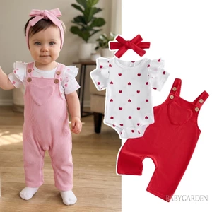 Bộ áo liền quần in hình trái tim ngắn tay dễ thương có mũ trùm đầu Quần áo mùa hè