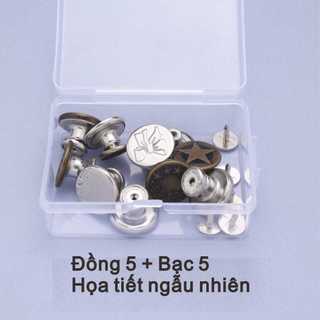 Nâng cấp mới, không cấn da – Bộ 5 cái / 10 cái Nút quần jean bấm tay – Ấn lắp dễ dàng, không cần dụng cụ – Không đường may – Có thể tháo rời và điều chỉnh – Khóa kim loại