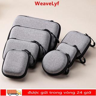WEAVELYF 1 Cái Tai Nghe Dây Kéo, Tai Nghe Mini / Điện Thoại / Cáp Sạc Túi Bảo Quản EVA, Di Động Cho Airpod Phụ Kiện Kỹ Thuật Số Túi Đựng