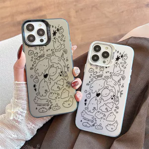 Ốp Lưng Cho Realme C65 C55 C53 C51 C25 C20 C15 C12 C11 5i Note 50 30A 20 A77S A33 A18 A17K A16K A16E A15S A5S A9 A3S Mạ Acrylic IMD Case Motif Chó Dễ Thương CYIM151