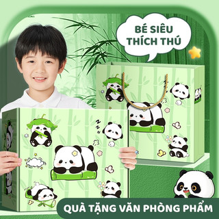 Văn Phòng Phẩm Đáng Yêu – Đồ Dùng Học Sinh Set Quà Tặng Túi Đựng Bút Gấu Trúc