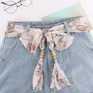 Thắt lưng voan dài phong cách Hàn Quốc, phù hợp với quần jean và đầm