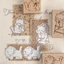 BEABOUT Tem Gỗ, Ấn Tượng Phong Cảnh Mèo Kawaii Mèo Tem, Handmade Dễ Thương Sáng Tạo Có Thể Tái Sử Dụng Sáng Tạo DIY Tem Tạp Chí DIY