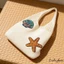 Túi đeo vai dệt kim nữ Sequined Seashell Starfish Patch Tote dệt lớn