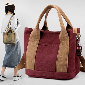 Women's Canvas Handbag – Large, for Work