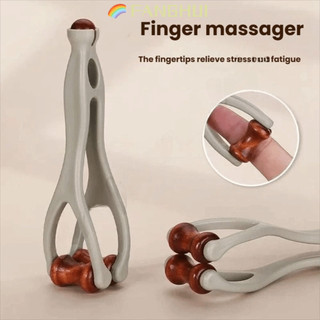 Con lăn Massage ngón tay FANGHUI, Thiết kế kẹp Máy mát xa ngón tay bằng gỗ nguyên khối, Di động với 360° Con lăn Bấm huyệt để giảm kinh tuyến trị liệu bằng tay