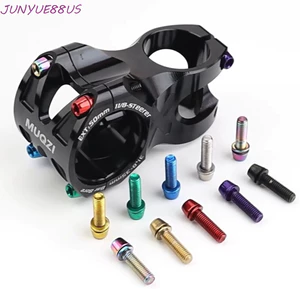 JUNYUE88US 6 cái / bộ Vít tay lái xe đạp, Tay cầm xe đạp mạ titan bằng thép không gỉ trong bu lông, Bu lông cố định M5 * 17MM đầy màu sắc Bu lông phanh đĩa xe đạp Bu lông MTB