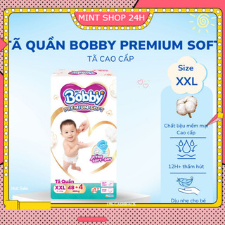 [thanh lý cắt mã] Tã quần Bobby Premium Soft size M60;XXL48+5 Date 2029 - tổng kho bỉm linh đàm