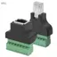 apill Phefop RJ45 Nữ Nam sang đầu cuối vít Bộ chuyển đổi 8 chân cho đầu ghi hình kỹ thuật số Camera quan sát với thiết kế chắc chắn Kết nối đáng tin cậy