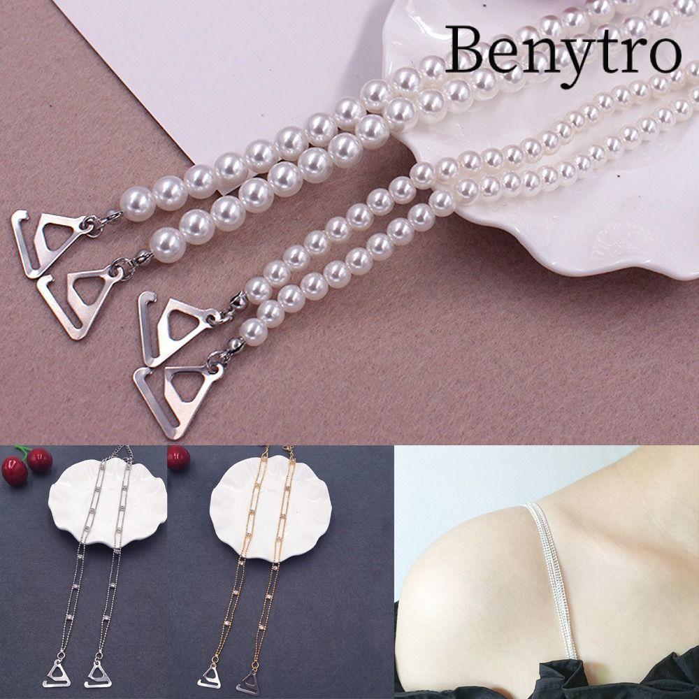 Dây đeo áo ngực BENYTRO bằng kim loại với đá nhân tạo, chống trượt và điều chỉnh dễ dàng