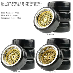 4 Lốp trôi 65 * 26mm 1: 10 chuyên nghiệp lốp trôi đầu mịn phù hợp cho HSP 94123 / D4 / D3