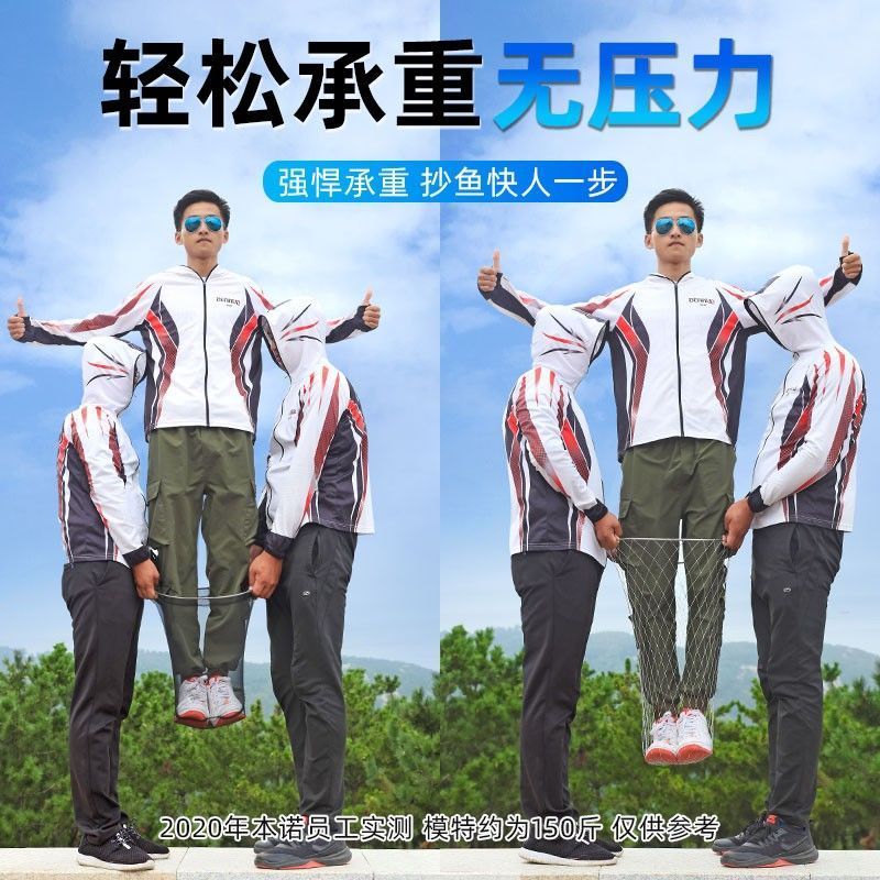 Nhóm dụng cụ câu cá gồm lưới, túi gấp tiện lợi và đầu cắm